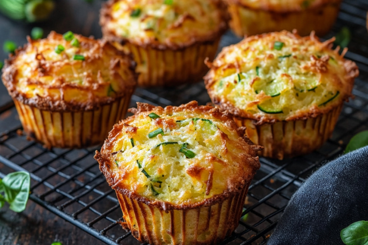 Crispy Parmesan Zucchini Potato Muffins Recipe