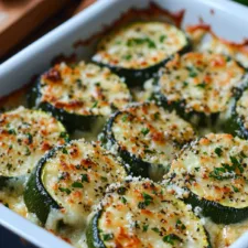 Creamy Parmesan Baked Zucchini Recipe