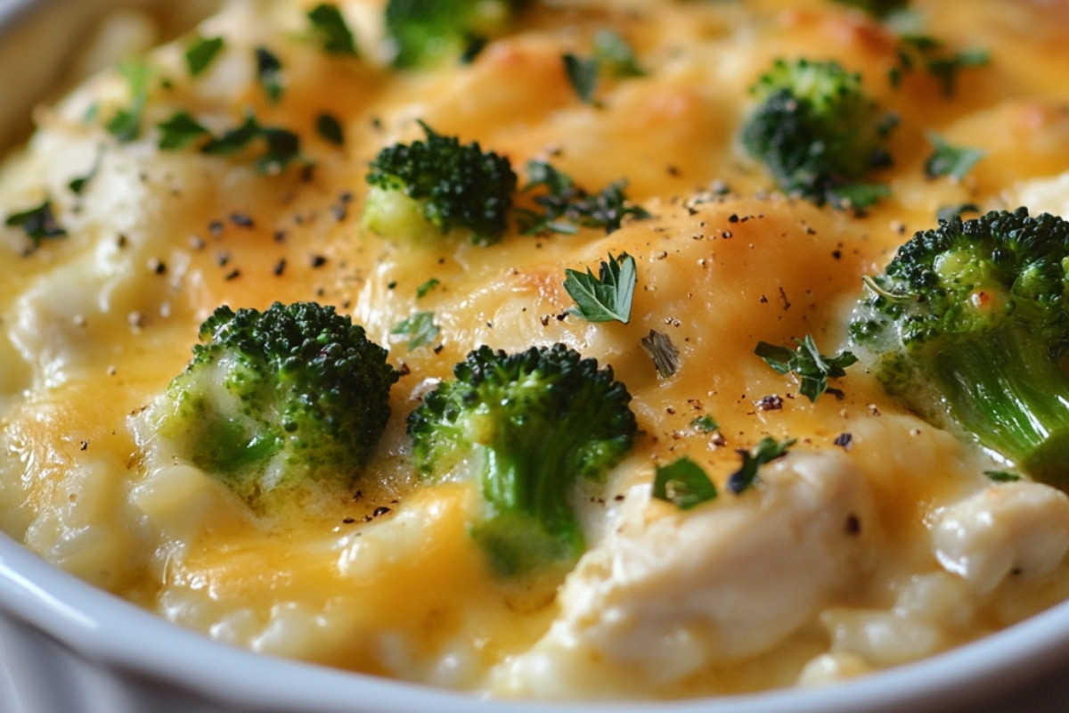 Chicken Broccoli Rice and Cheese Casserole Recipe