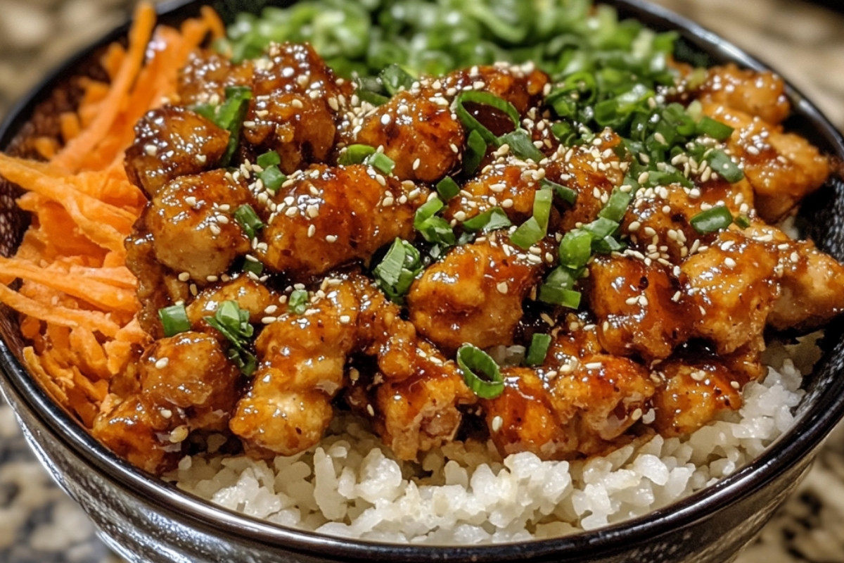 Delicious Spicy Honey Chicken Bowls