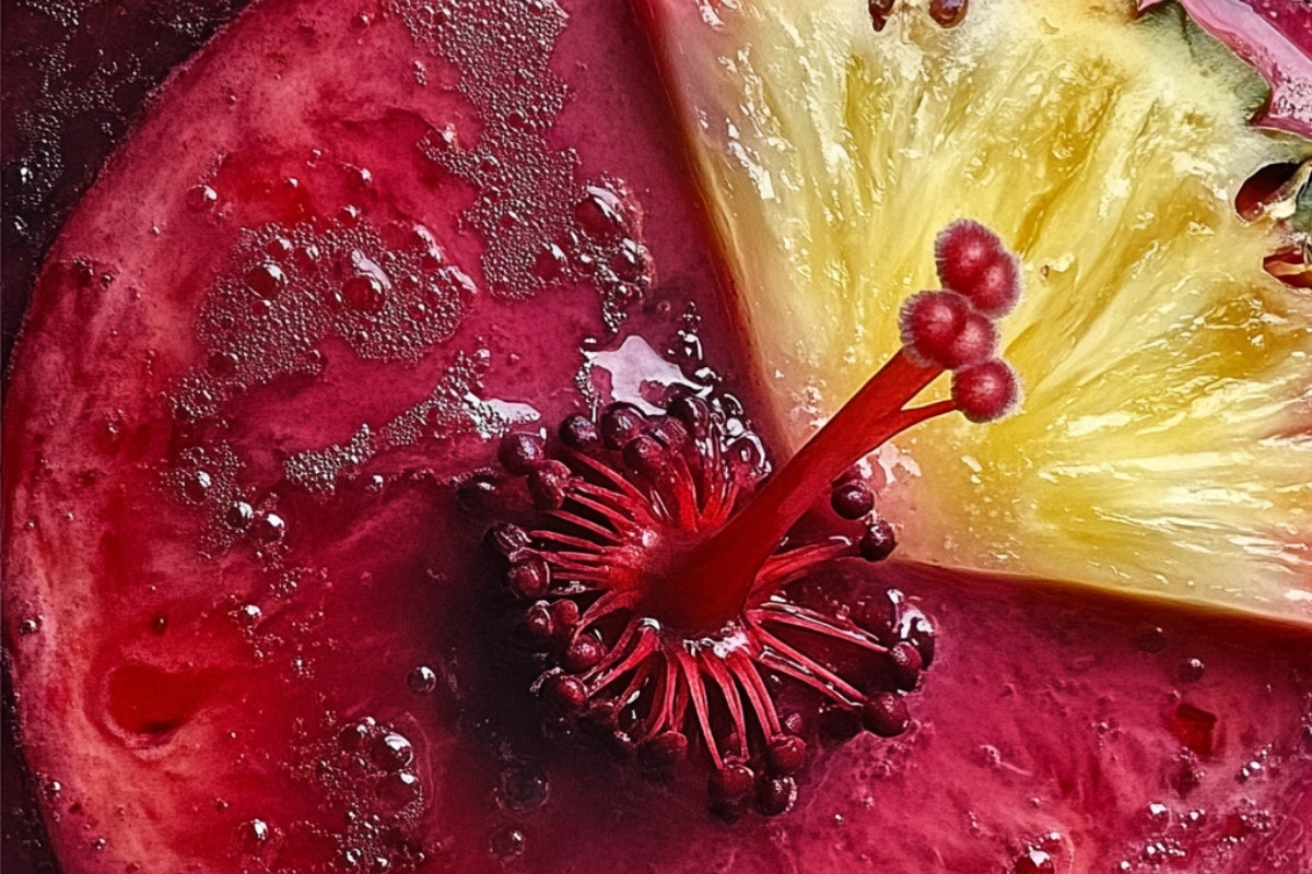 Delicious Zesty Hibiscus Pineapple Smoothie