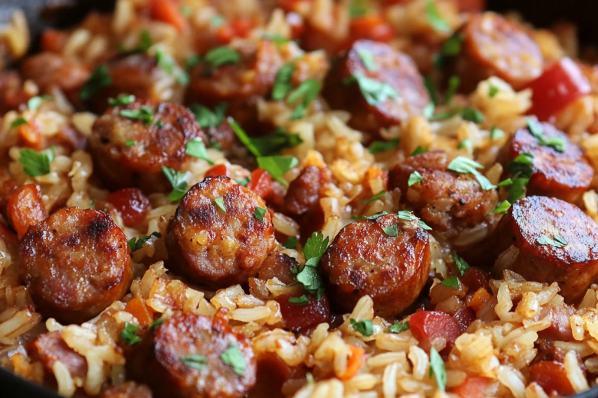 Deliciously Bold Sausage and Rice Skillet Recipe