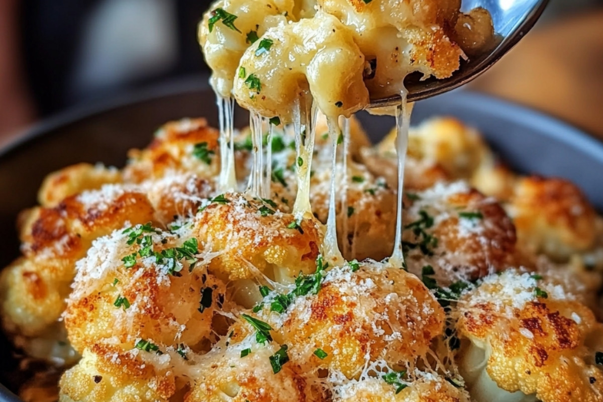 Deliciously Golden Parmesan Roasted Cauliflower