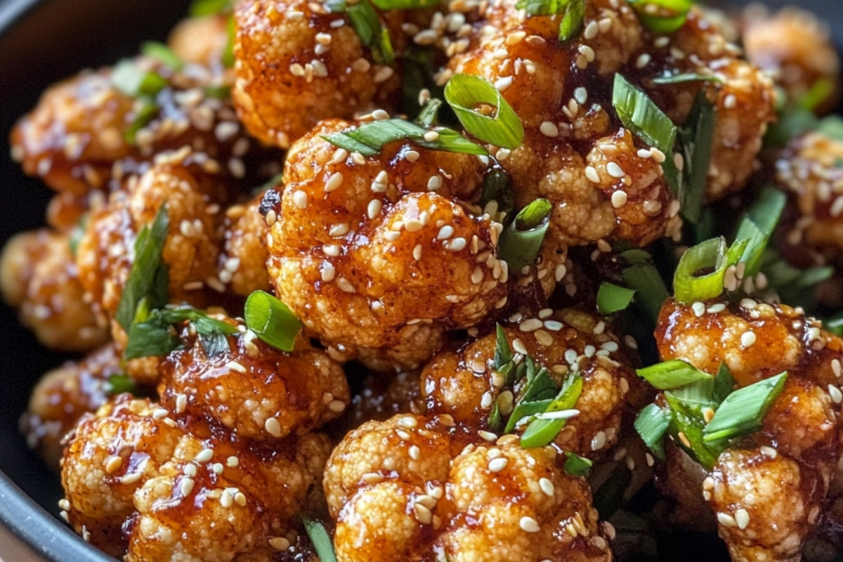Deliciously Irresistible Sticky Sesame Cauliflower
