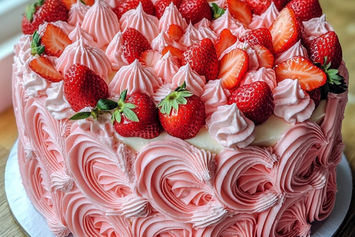 Delightful Strawberry Dream Cake