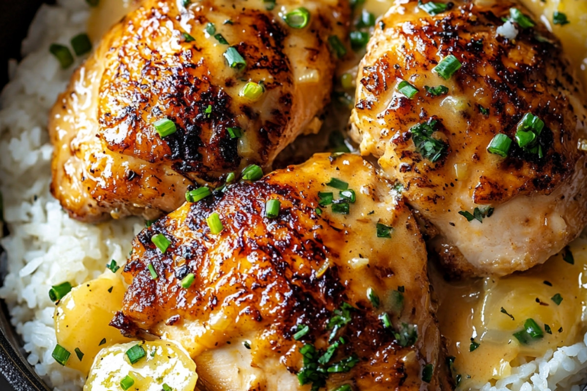 Hawaiian Chicken with Coconut Rice Recipe