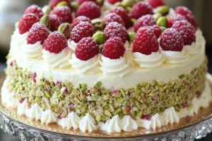 Heavenly Delight: Irresistible Raspberry-Pistachio Cake Recipe