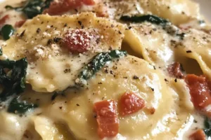 Irresistible Creamy Tuscan Ravioli Recipe