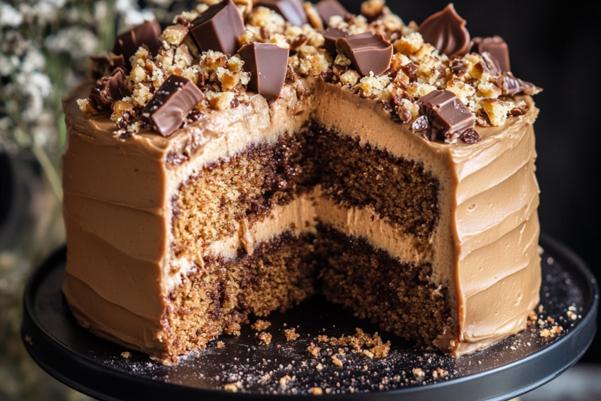 Irresistible Decadent Toffee Delight Cake