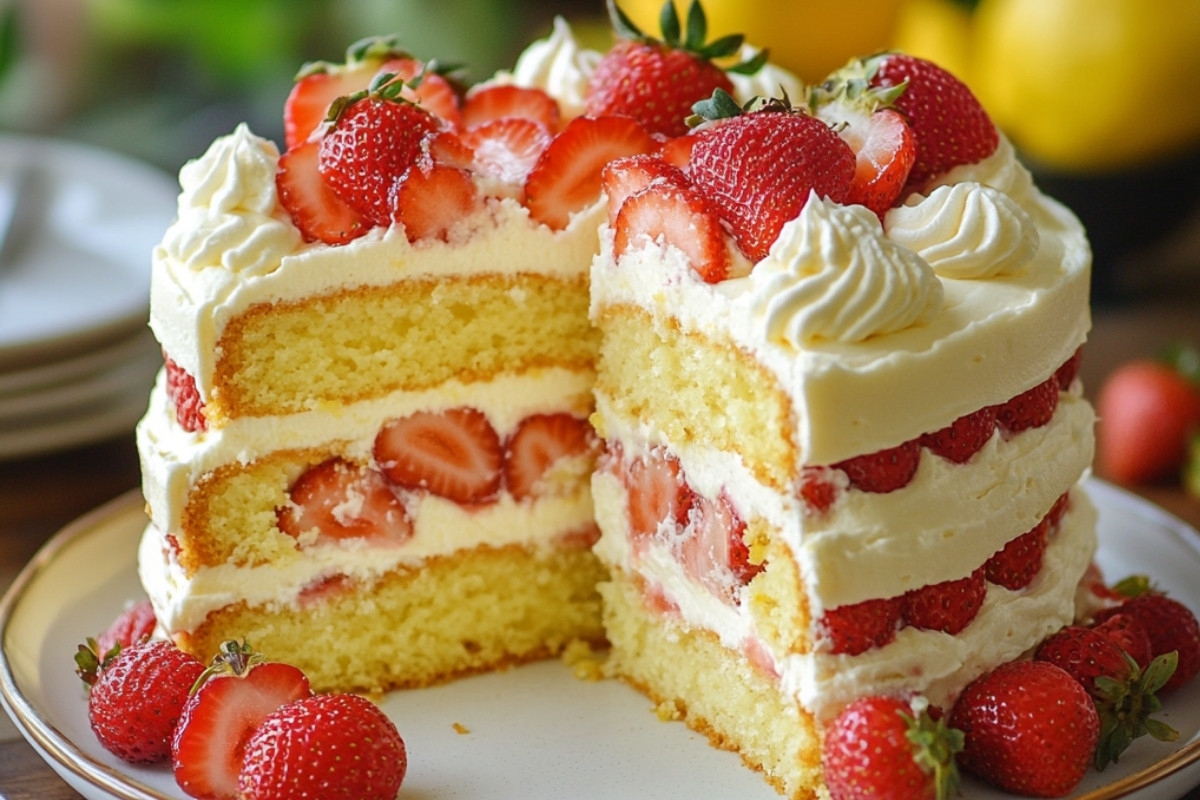 Irresistible Succulent Strawberry Lemon Cake Recipe
