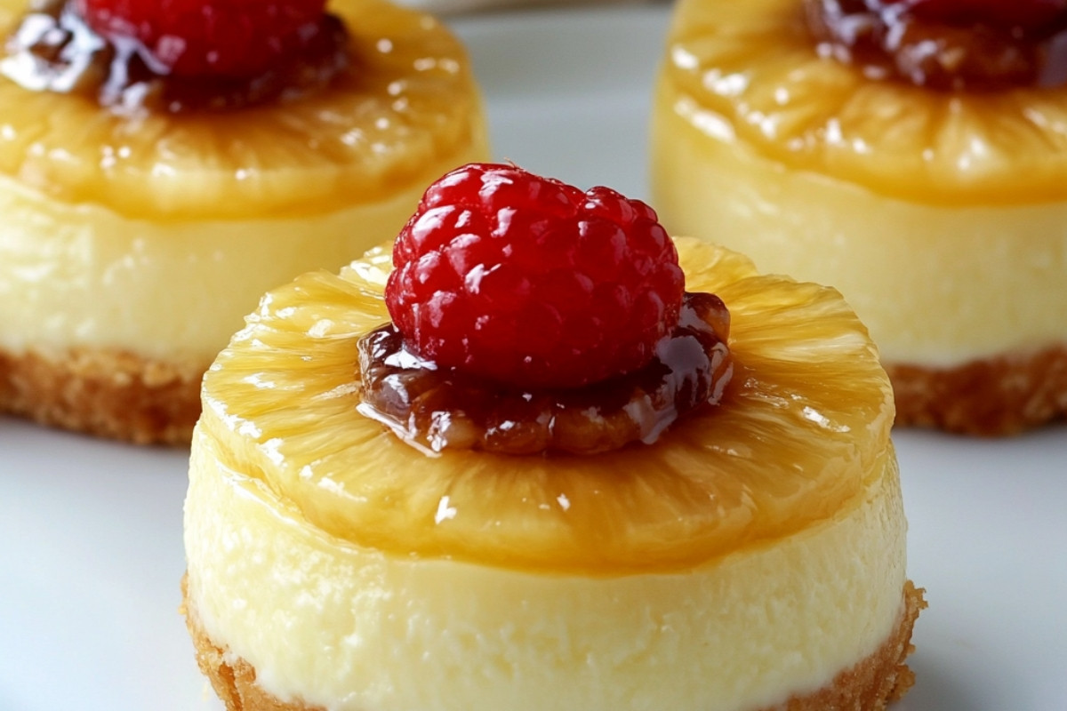 Mini Pineapple Upside Down Cheesecakes Recipe