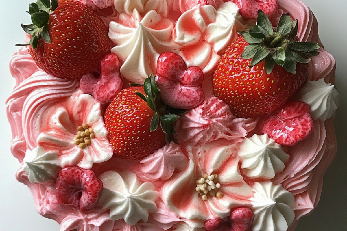 Delightful Fluffy Strawberry Dream Cake