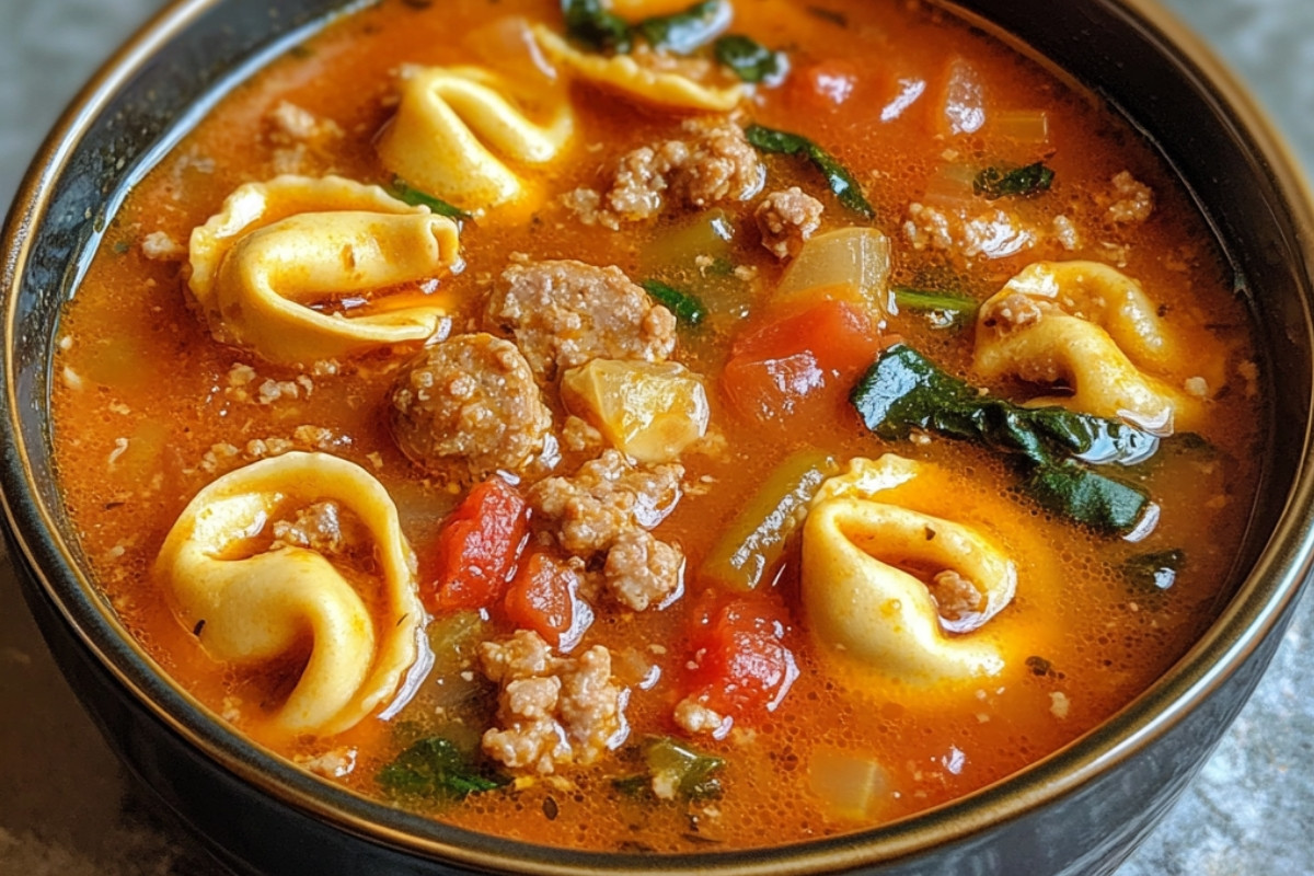 Irresistible Comforting Crockpot Sausage Tortellini Soup Recipe