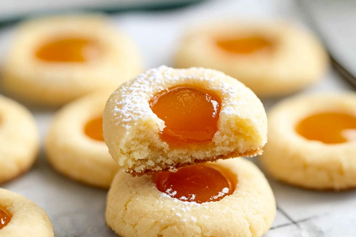 Apricot Delight Thumbprint Cookies