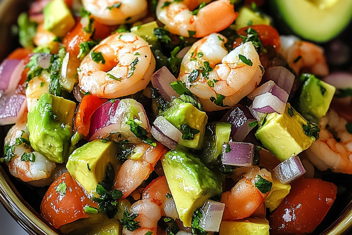 Avocado Salsa Shrimp Salad Delight