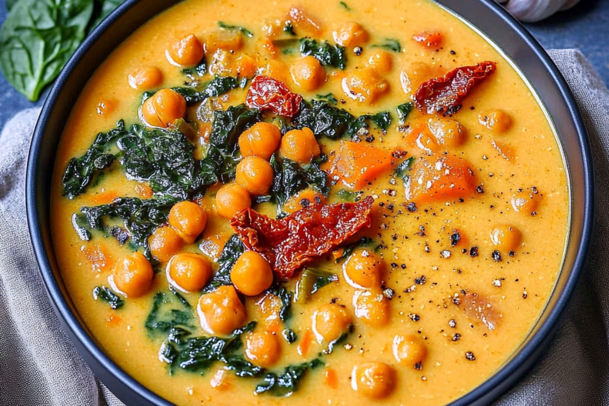 Creamy Delightful Tuscan Chickpea Soup