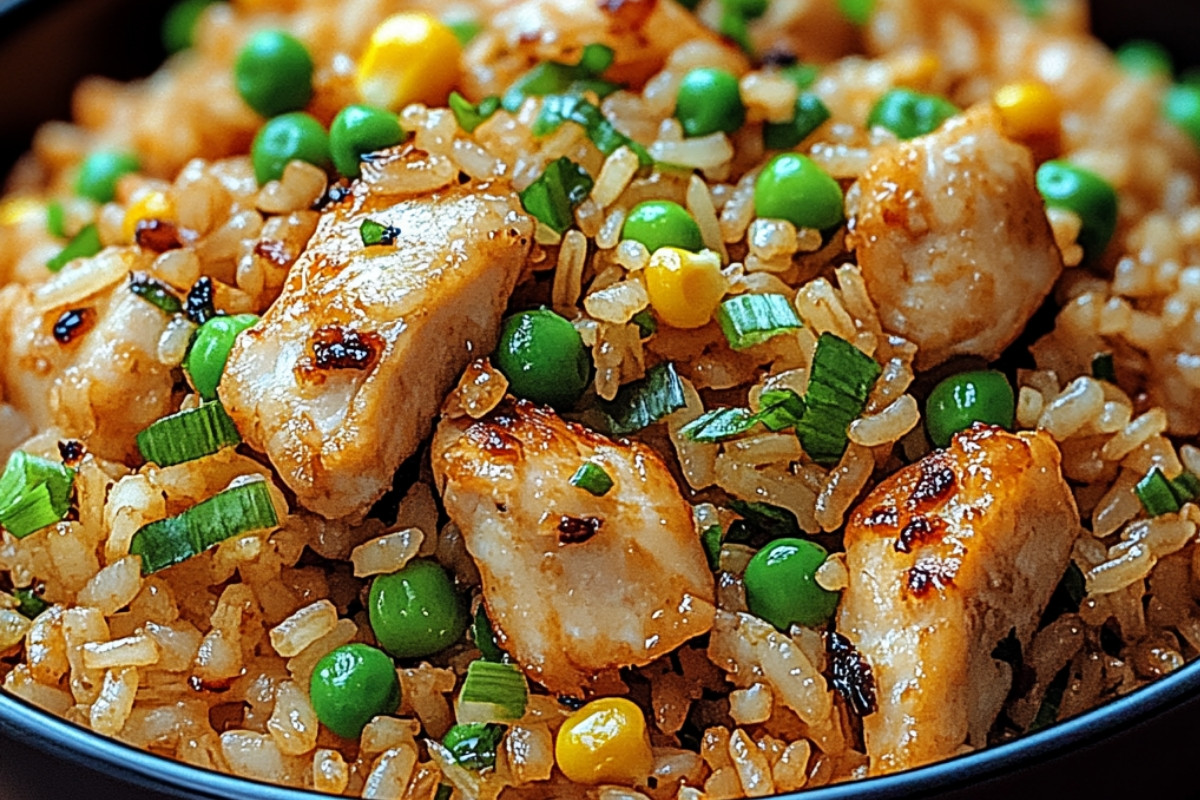 Delicious Crispy Garlic Chicken Fried Rice