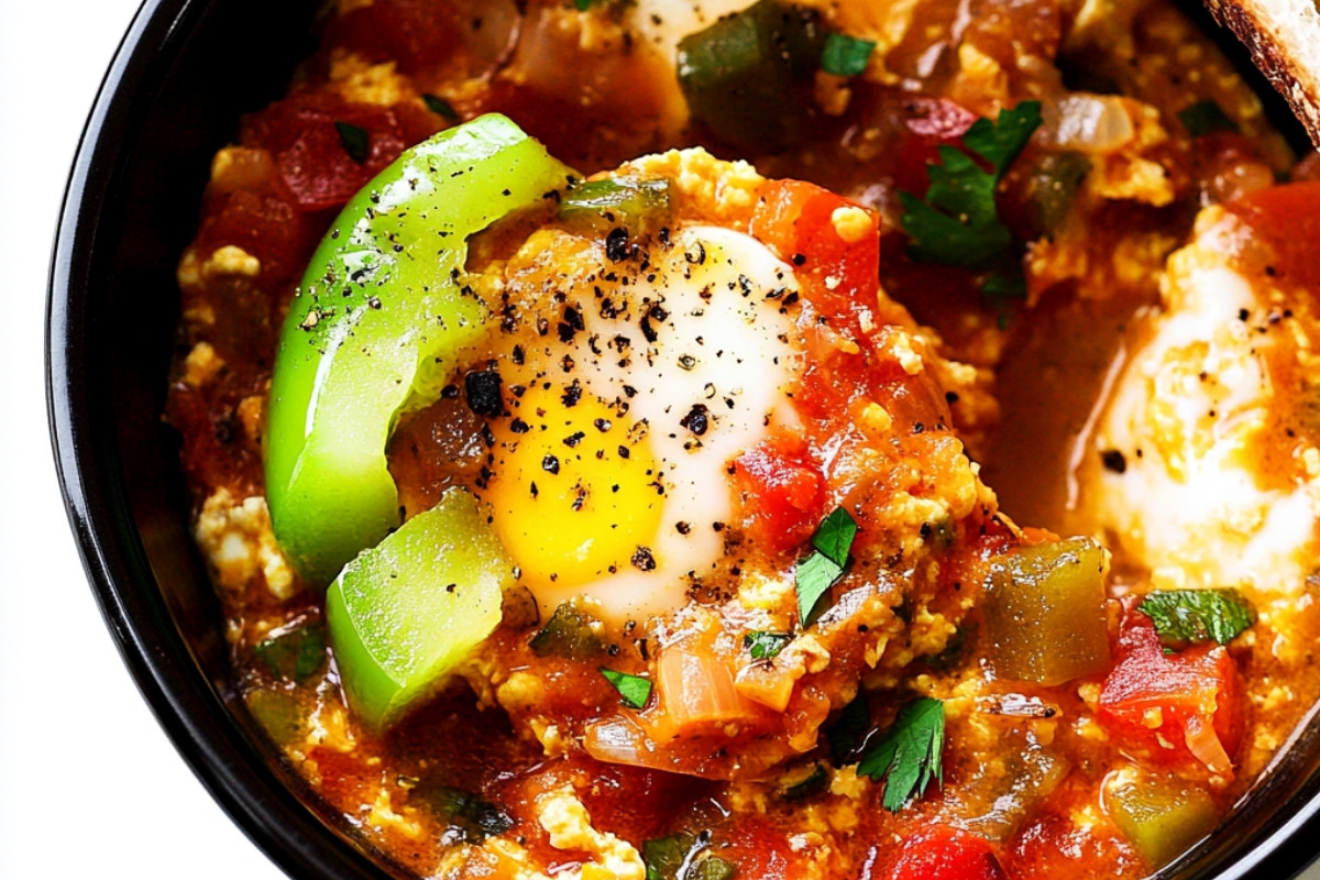 Delicious Menemen Turkish Egg Scramble