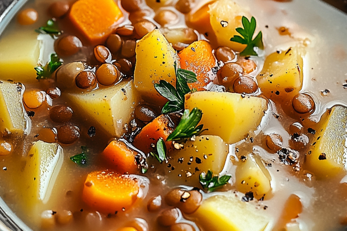 Hearty Delicious Lentil and Potato Soup