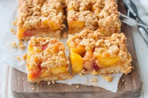 Peaches and Cream Delightful Crumble Bars Peaches and Cream Delightful Crumble Bars