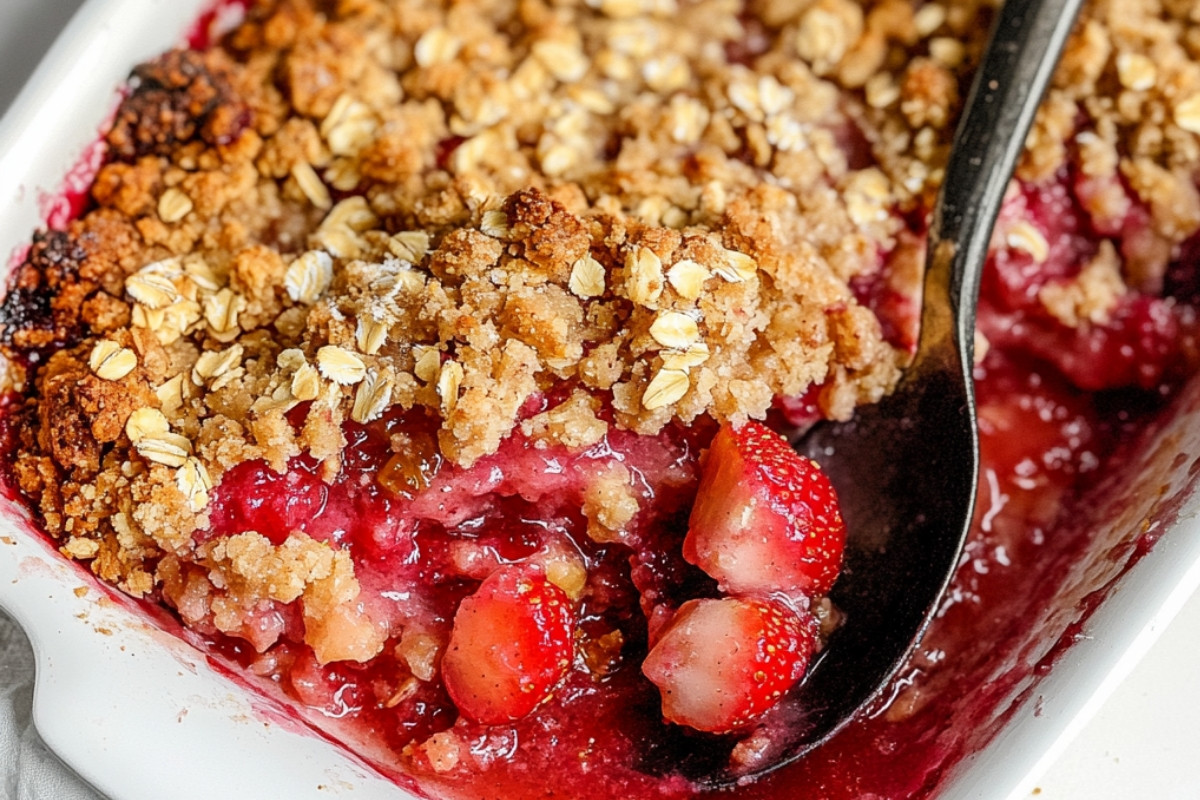 Strawberry Rhubarb Delight Crisp