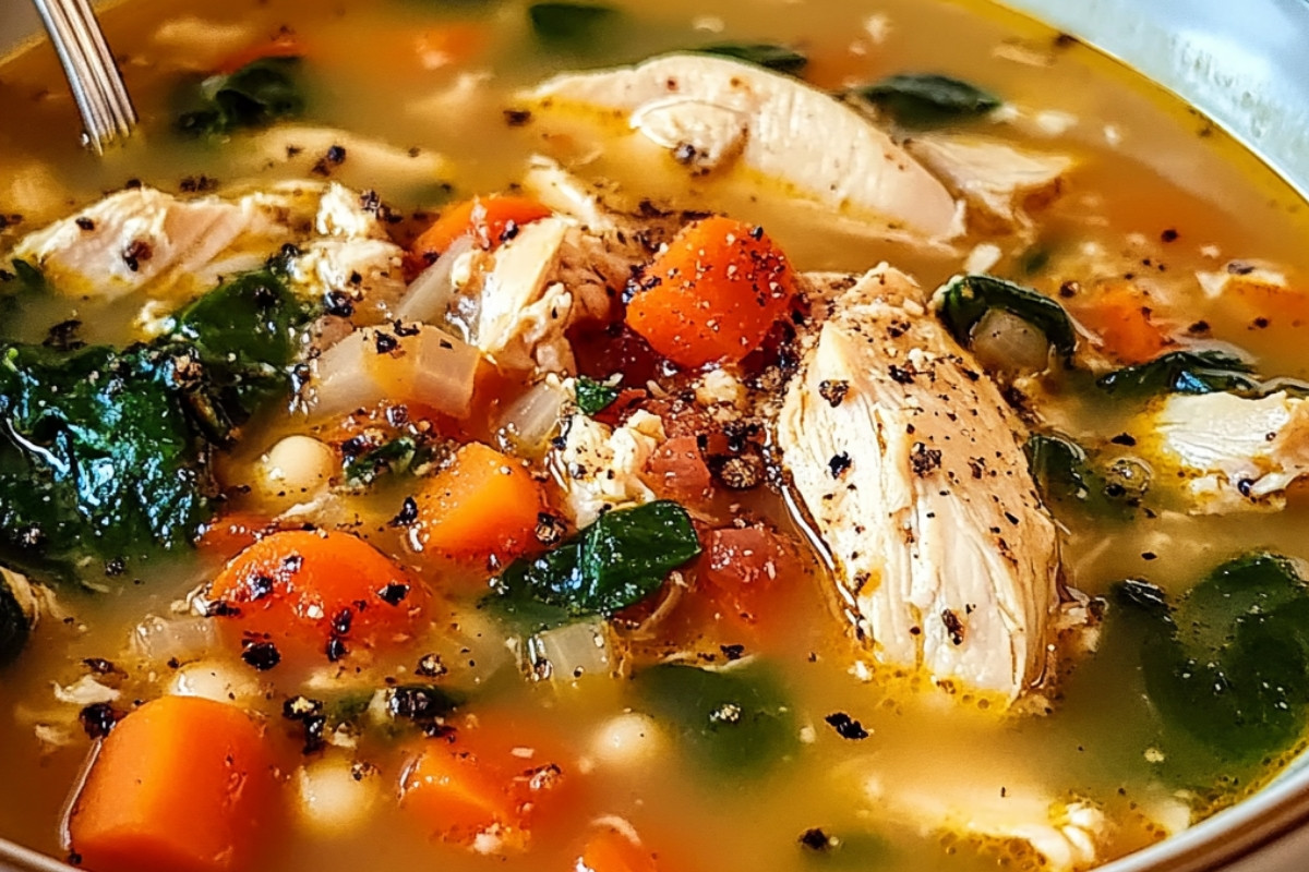 Tuscan Chicken Soup Delight