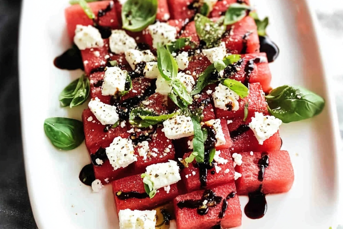 Watermelon Basil Feta Delight