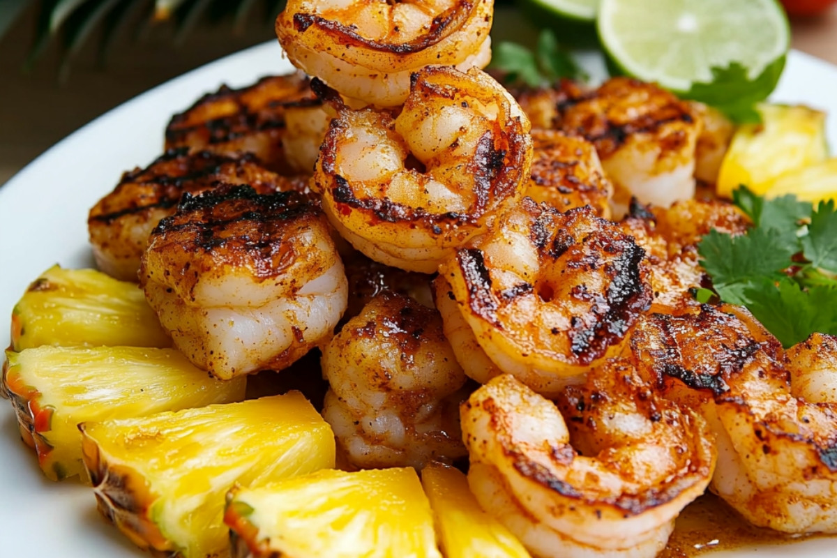 Grilled Jerk Shrimp and Pineapple Delight