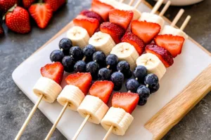 Red White and Blue Fruit Kabobs Delight Red White and Blue Fruit Kabobs Delight