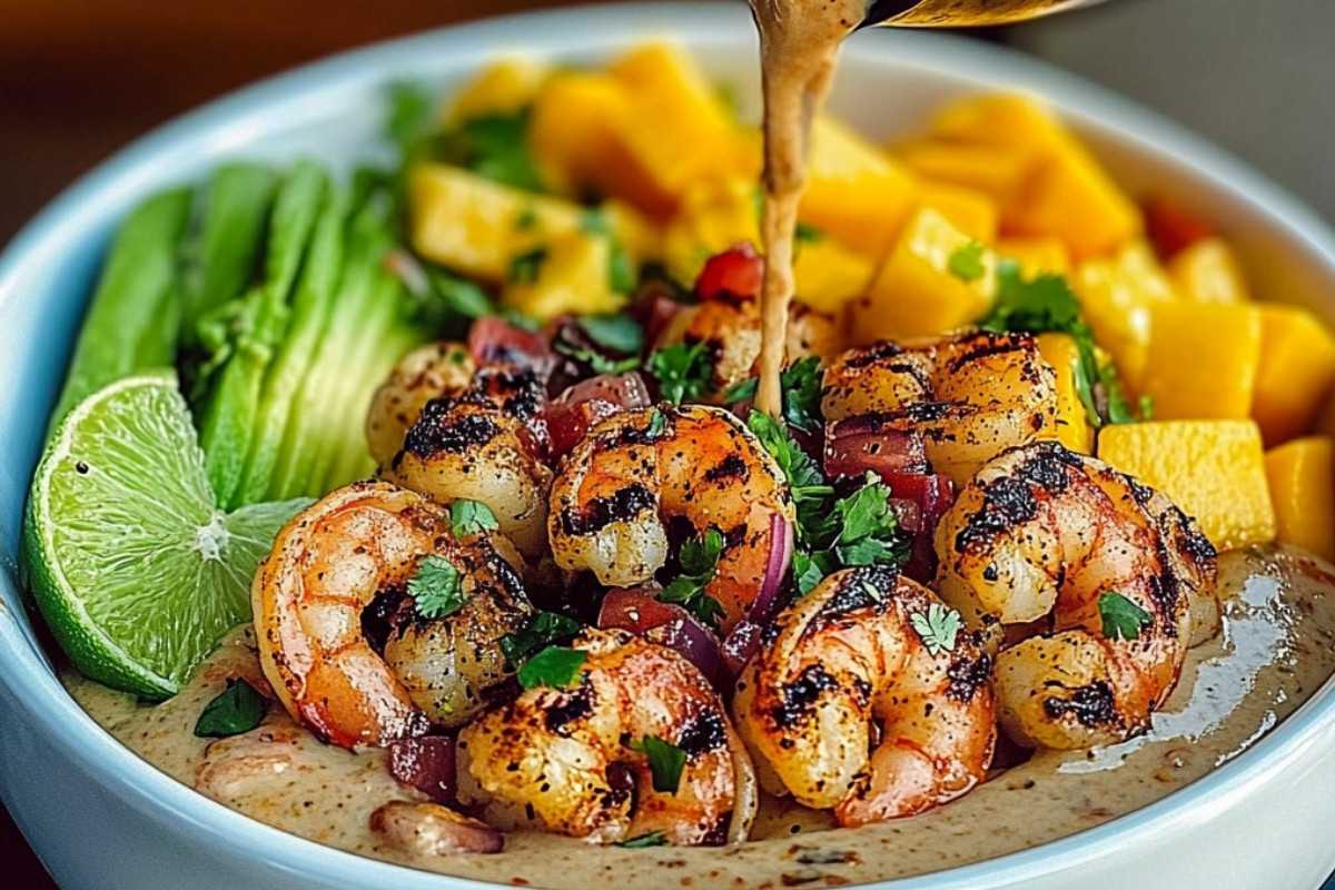 Shrimp and Avocado Bowls with Mango Salsa Delight