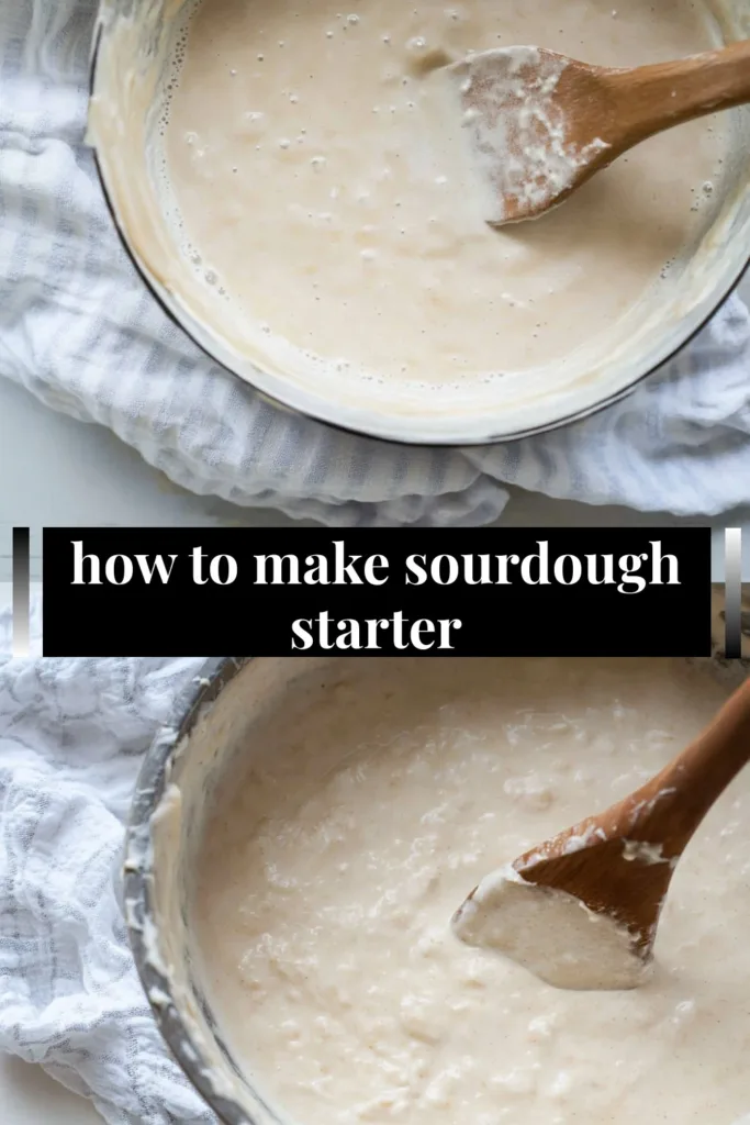 How To Make Sourdough Starter 8 Close-up of bubbly sourdough starter in a glass jar, showcasing a healthy fermentation process with flour and water mix.