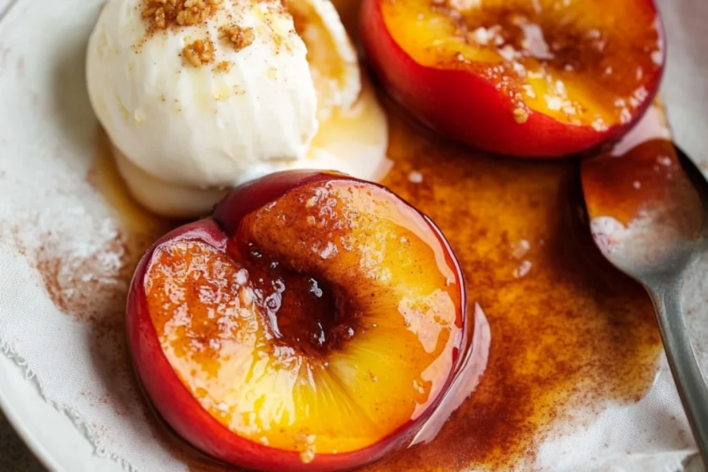 Baked Nectarines with Cinnamon Honey Delight