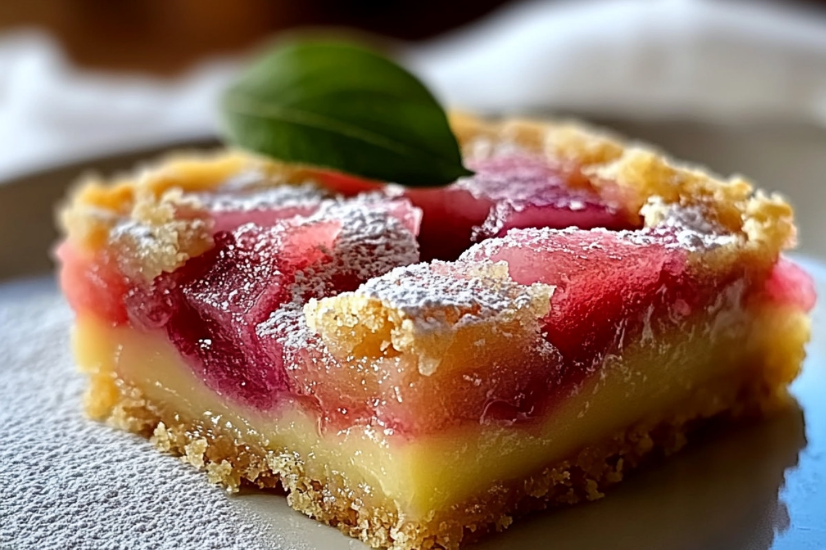 Sweet and Delightful Rhubarb Custard Bars