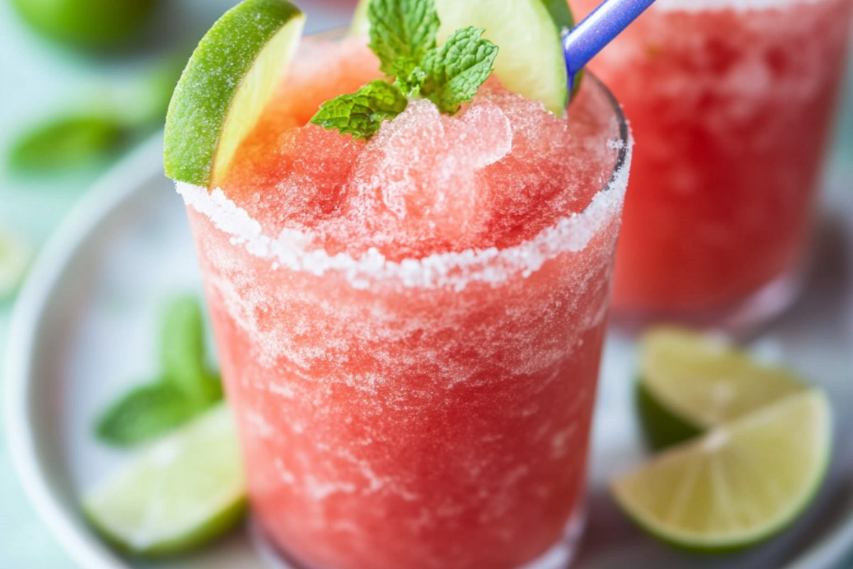 Watermelon Mint Lime Delight Slushies
