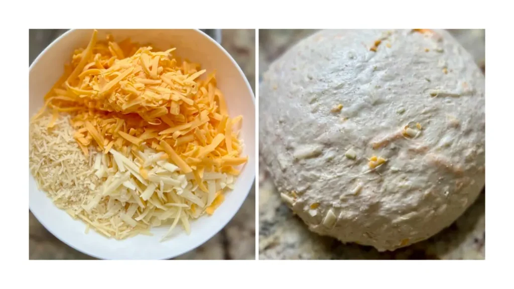 Three Cheese Sourdough 7 Adding Cheese to Three Cheese Sourdough Bread