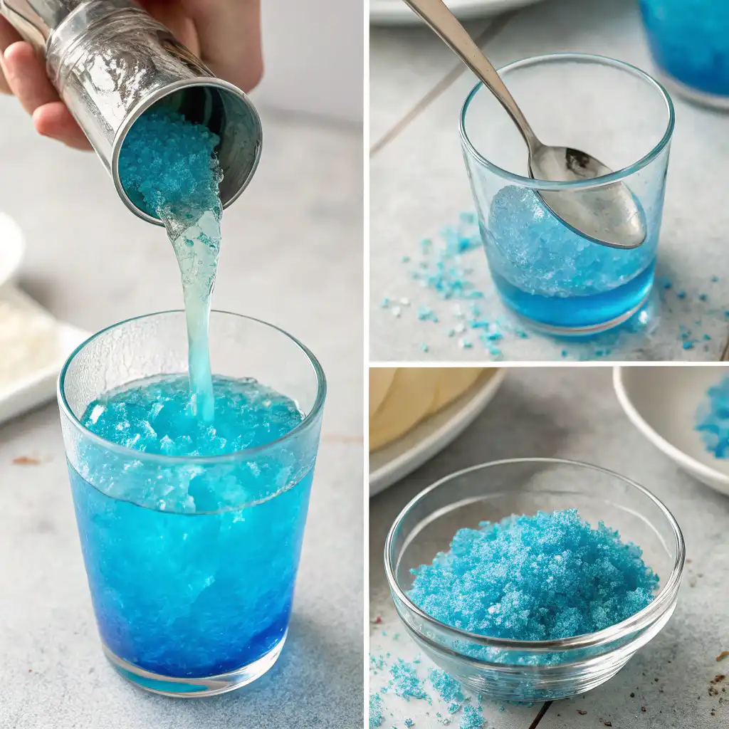 Making the Blue Salt Trick step-by-step