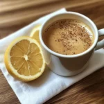 Coffee Loophole Recipe For Weight Loss 5 Cup of black coffee mixed with healthy ingredients promoting weight loss, surrounded by cinnamon sticks and natural sweeteners.