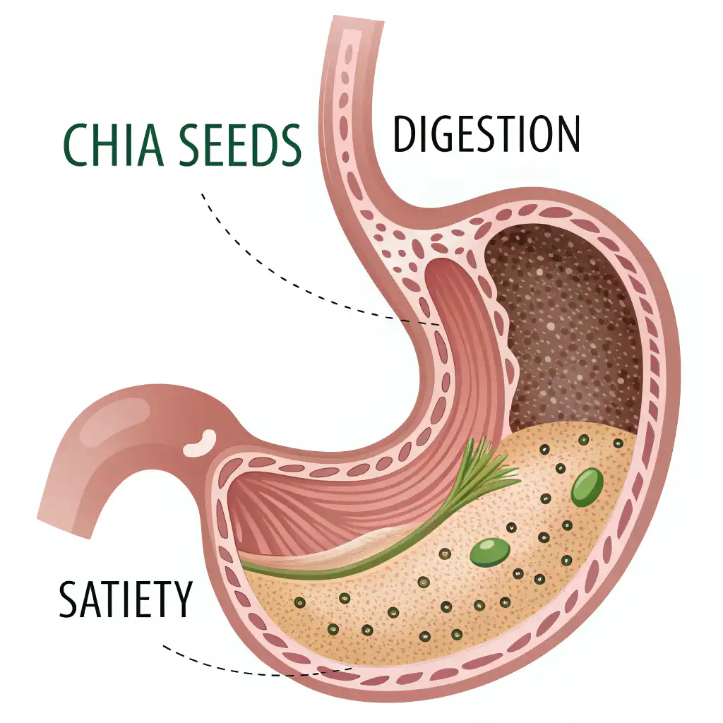 Digestive benefits of soaked chia seeds