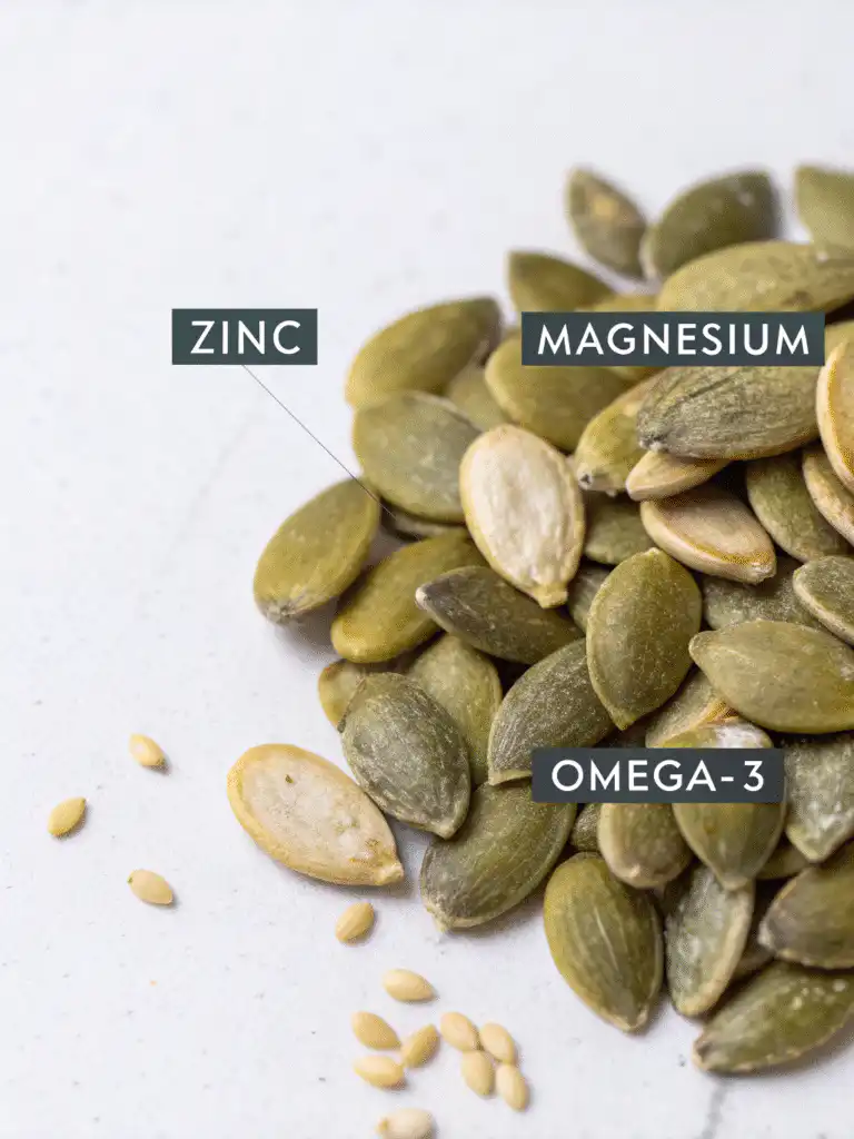 Pumpkin Seed Tea Recipe For Weight Loss 4 Pumpkin seeds with nutritional information labels