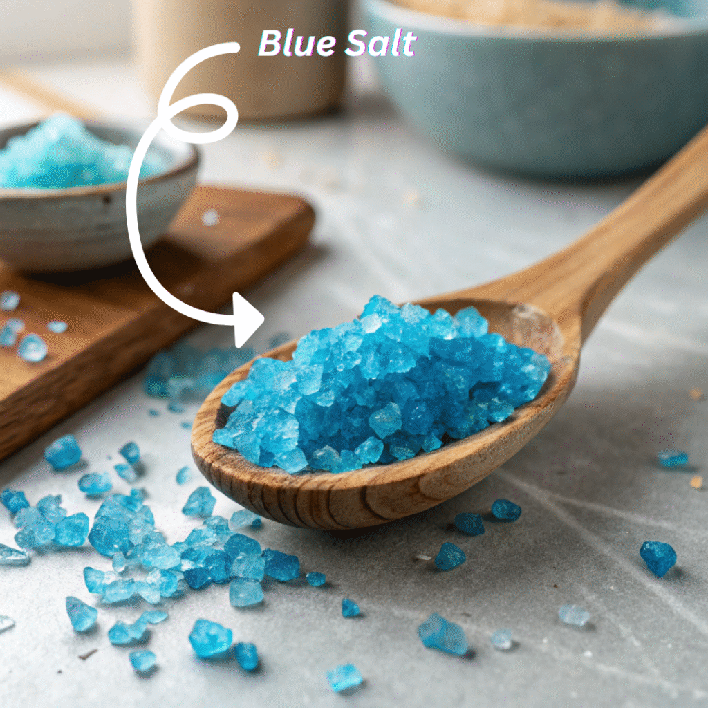 Blue Salt Trick Recipe – Boost Hydration & Energy Naturally 1 Persian blue salt in a spoon
