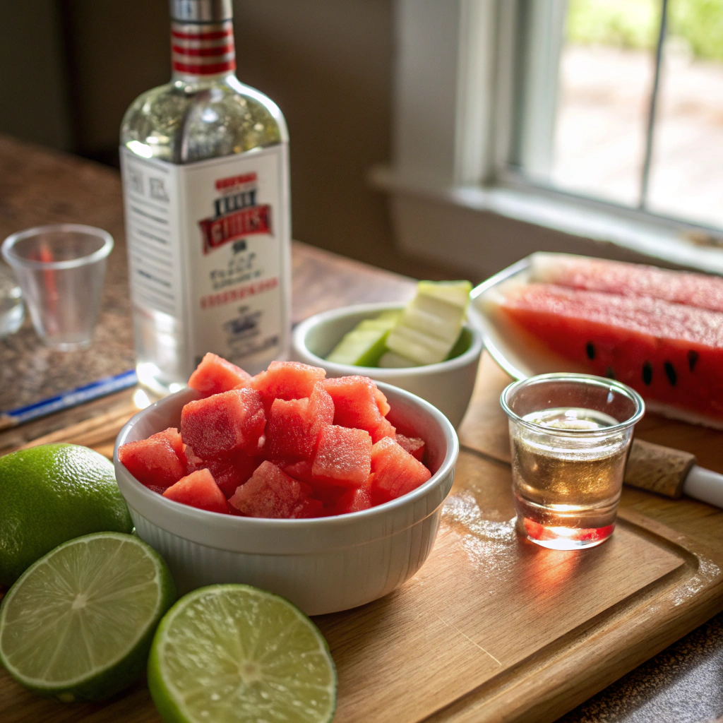 Firecracker Watermelon Tequila Pops: The Boozy Treat You Didn’t Know You Needed 1 Ingredients for making watermelon tequila popsicles