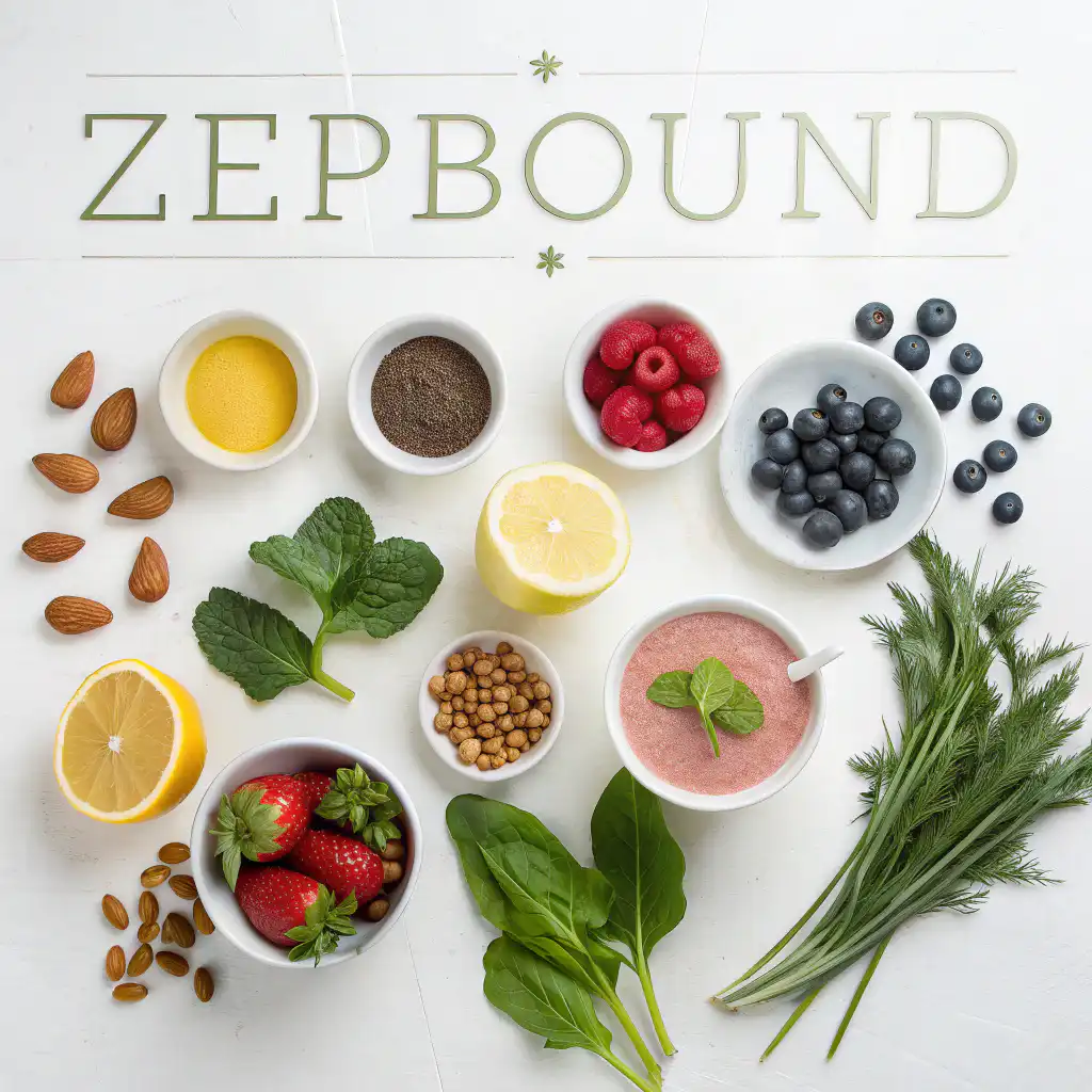 Zepbound ingredients with benefits infographic