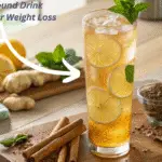 Glass of homemade Zepbound weight loss drink