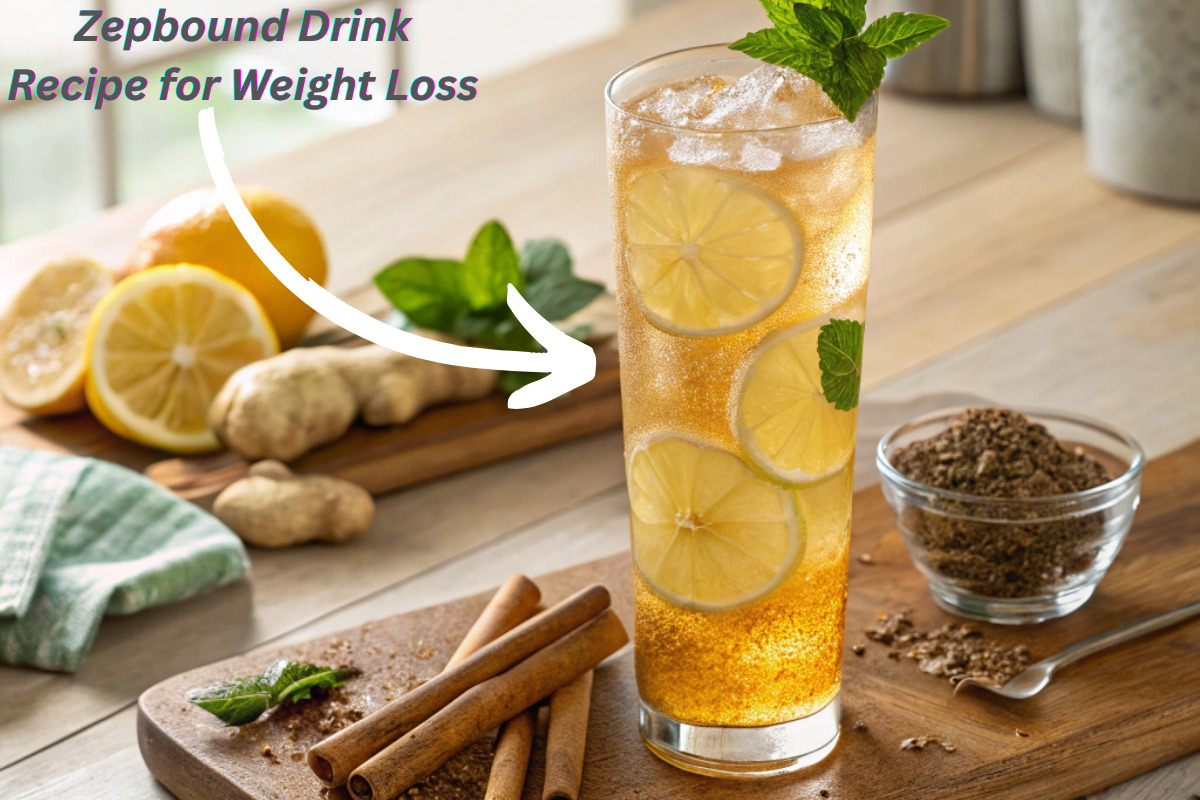 Glass of homemade Zepbound weight loss drink