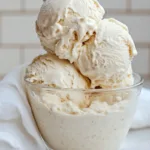 Sourdough discard ice cream 8 Creamy ice cream made with sourdough discard, swirled with caramel and topped with crunchy nuts in a stylish waffle cone.