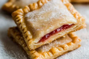 Sourdough Pop Tarts Recipe (+Video) Homemade sourdough pop tarts with a flaky crust, filled with sweet jam, and topped with a light glaze and colorful sprinkles.