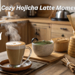 Hojicha Tea Latte Recipe – A Cozy, Roasty Treat You’ll Want Every Day 7 A homemade hojicha tea latte recipe in a cozy kitchen.