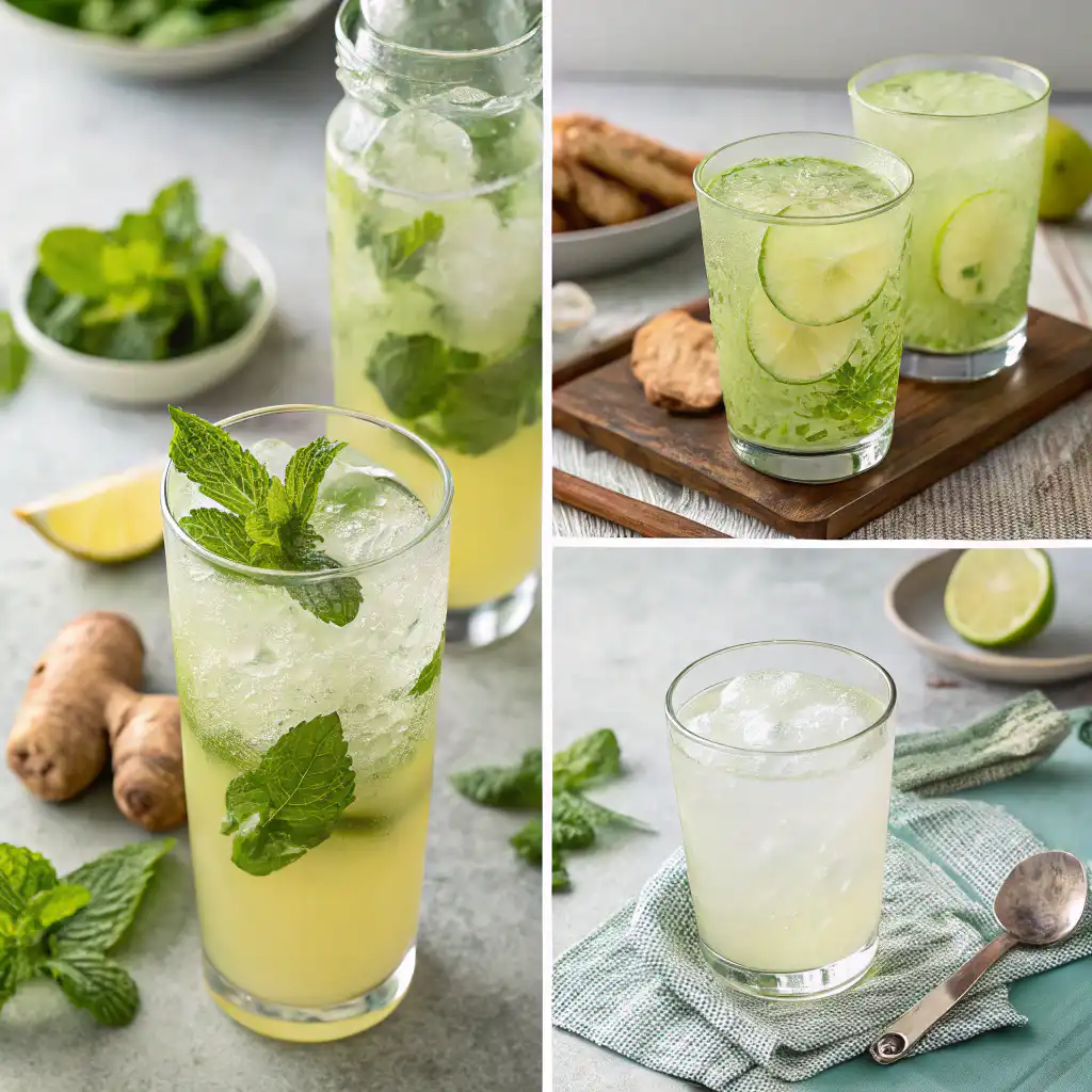 Matcha Tea Lemonade: The Coolest Drink You’ll Savor This Summer + Video 8 Variations of matcha lemonade in styled glasses