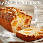 Golden apricot bread loaf sliced