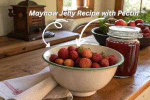 Fresh mayhaws in a Southern kitchen setting